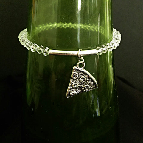 Pizza Slice Bracelet // Glass Beads Bracelet