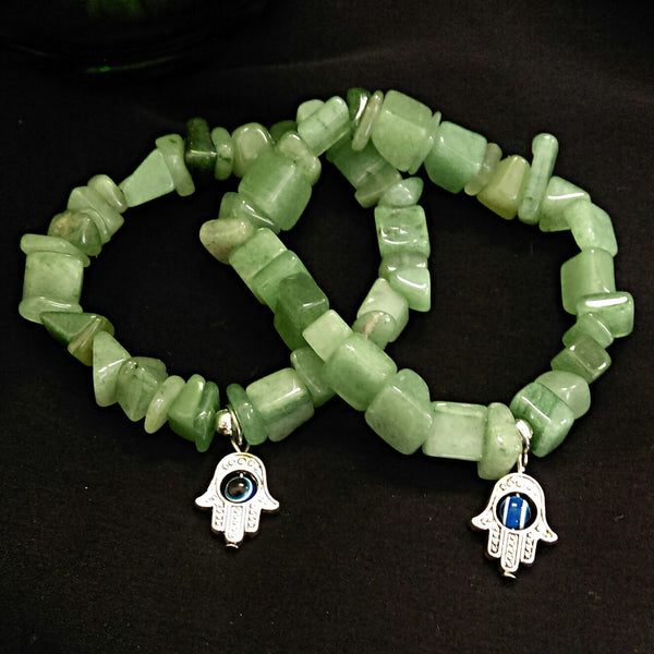 Green Aventurine Stretch Bracelet // Gemstone Bracelet