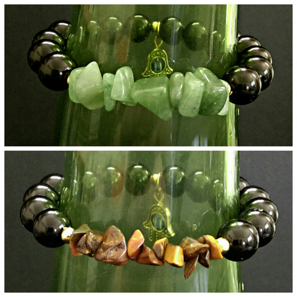 Natural Stone Stretch Bracelet // Gemstone Bracelet