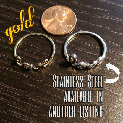Love Ring // 16K Gold Plated Ring // Stackable Rings