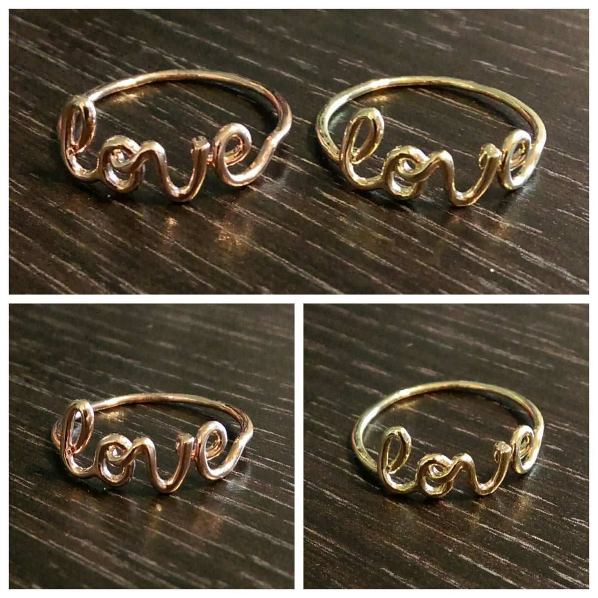 Love Ring // 16K Gold Plated Ring // Stackable Rings