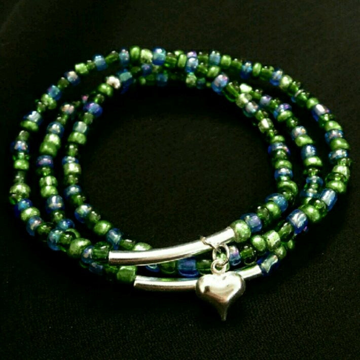 Stretchy Bracelet Set // Glass Seed Beaded Bracelet