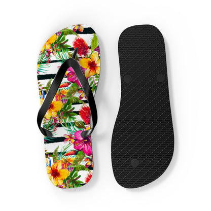Tropical Flowers Flip Flops