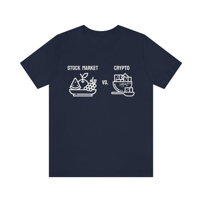 Stock Market vs. Crypto Tee