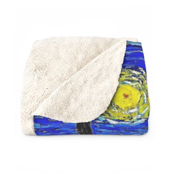 Vincent Van Gogh Starry Night Sherpa Fleece Blanket