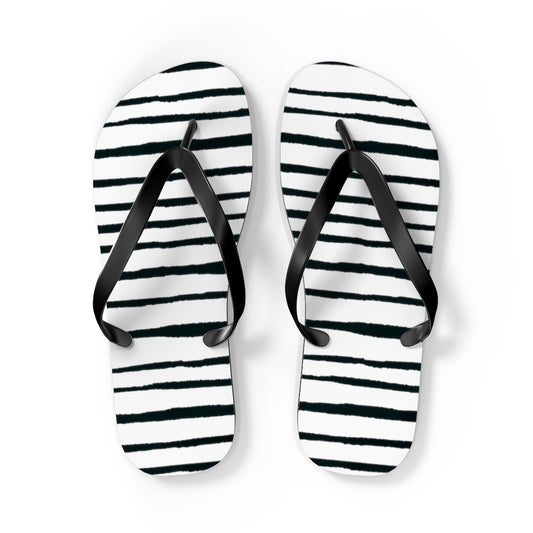 Striped Flip Flops