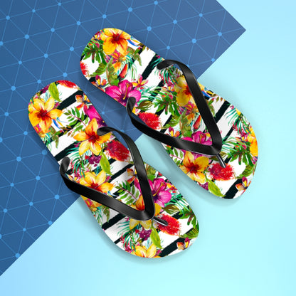 Tropical Flowers Flip Flops