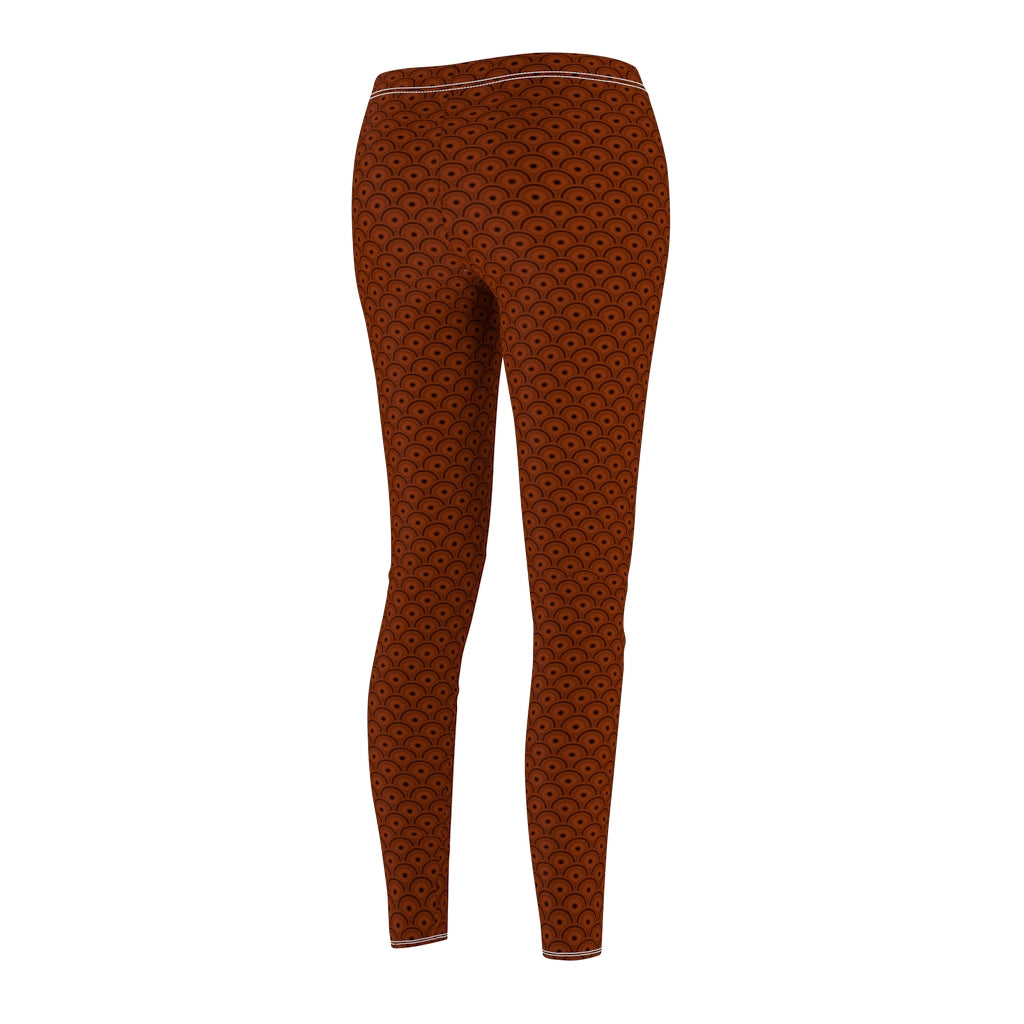 Semi-Circles Copperfield (Red/Brown) Leggings