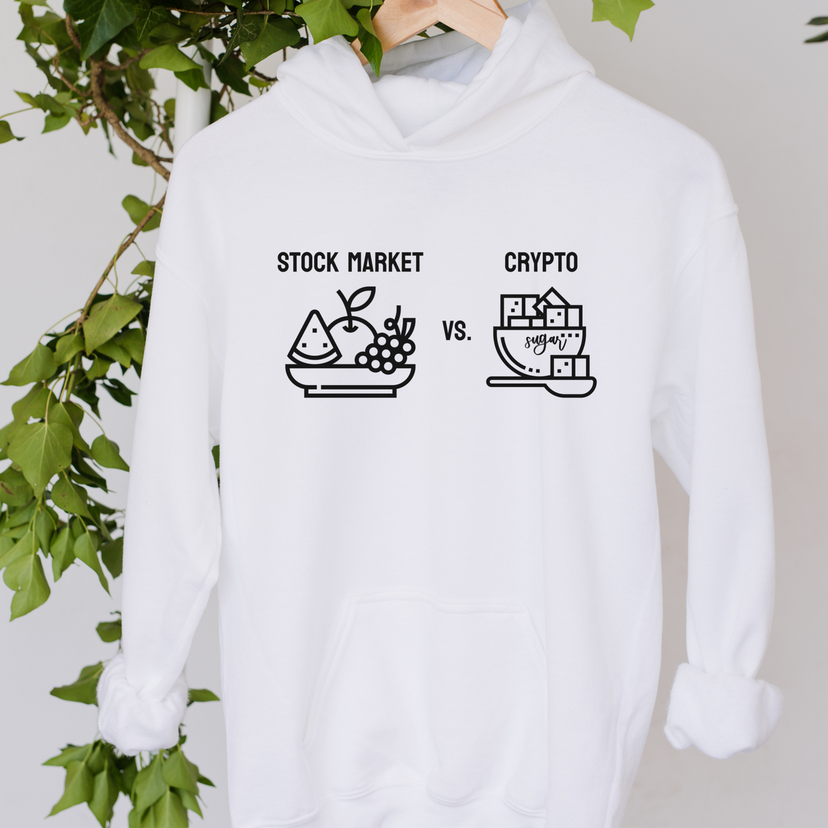 Stock Market vs. Crypto Hoodie