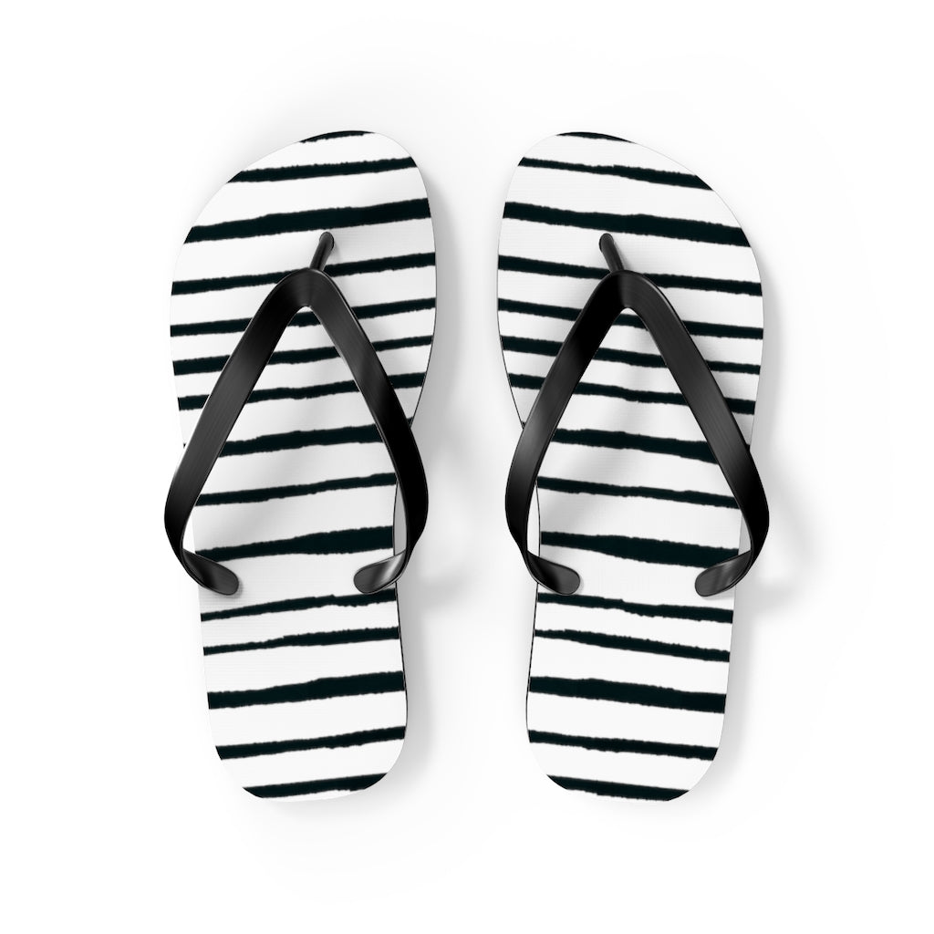 Striped Flip Flops