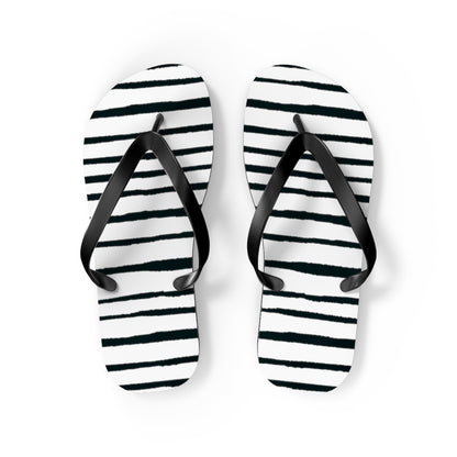 Striped Flip Flops