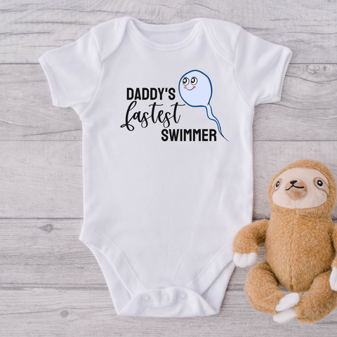 Daddy's Fastest Swimmer // Organic Baby Bodysuit