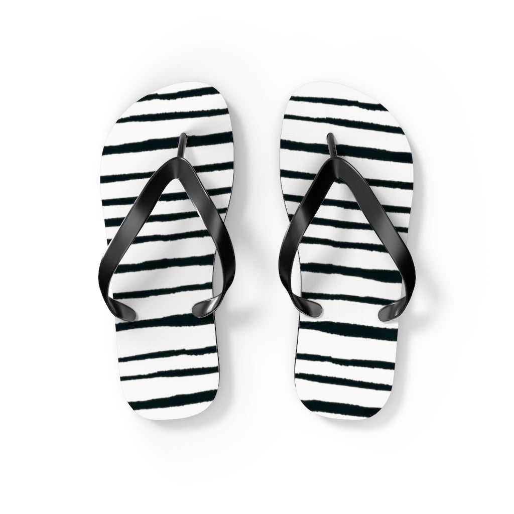 Striped Flip Flops