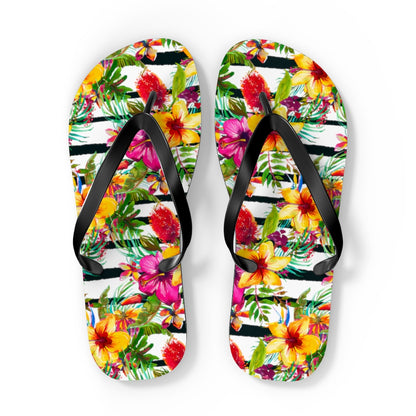 Tropical Flowers Flip Flops