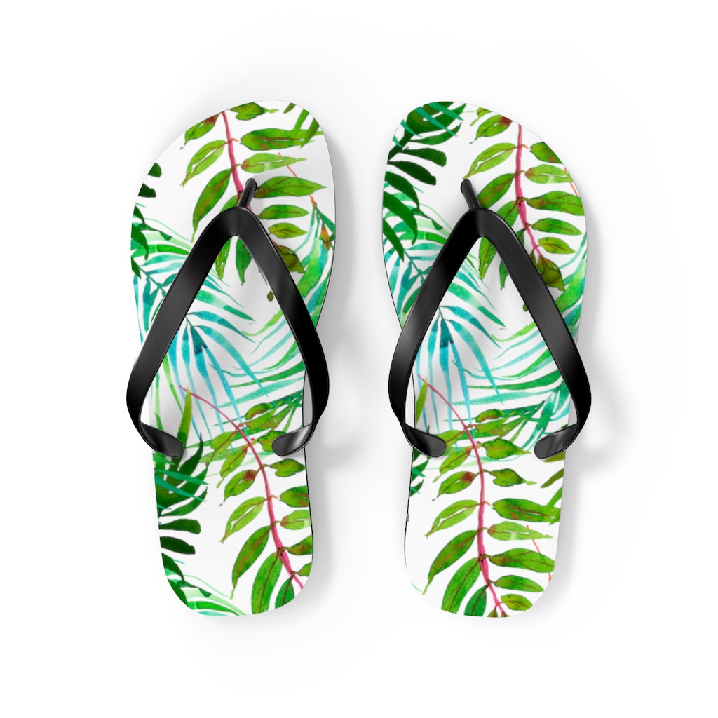Tropical Leaves Flip Flops