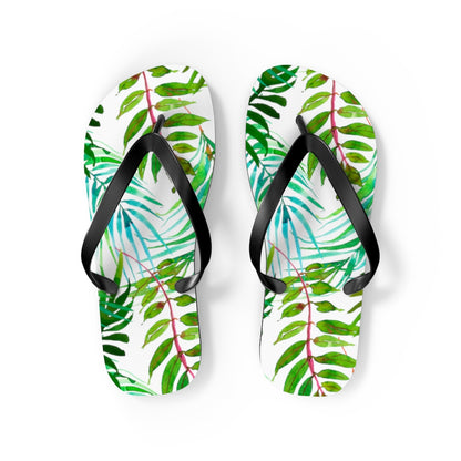 Tropical Leaves Flip Flops