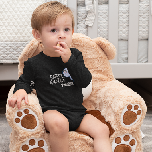 Daddy's Fastest Swimmer // Long Sleeve Bodysuit