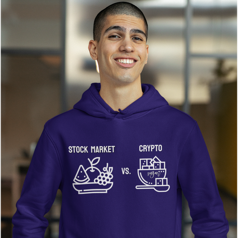 Stock Market vs. Crypto Hoodie