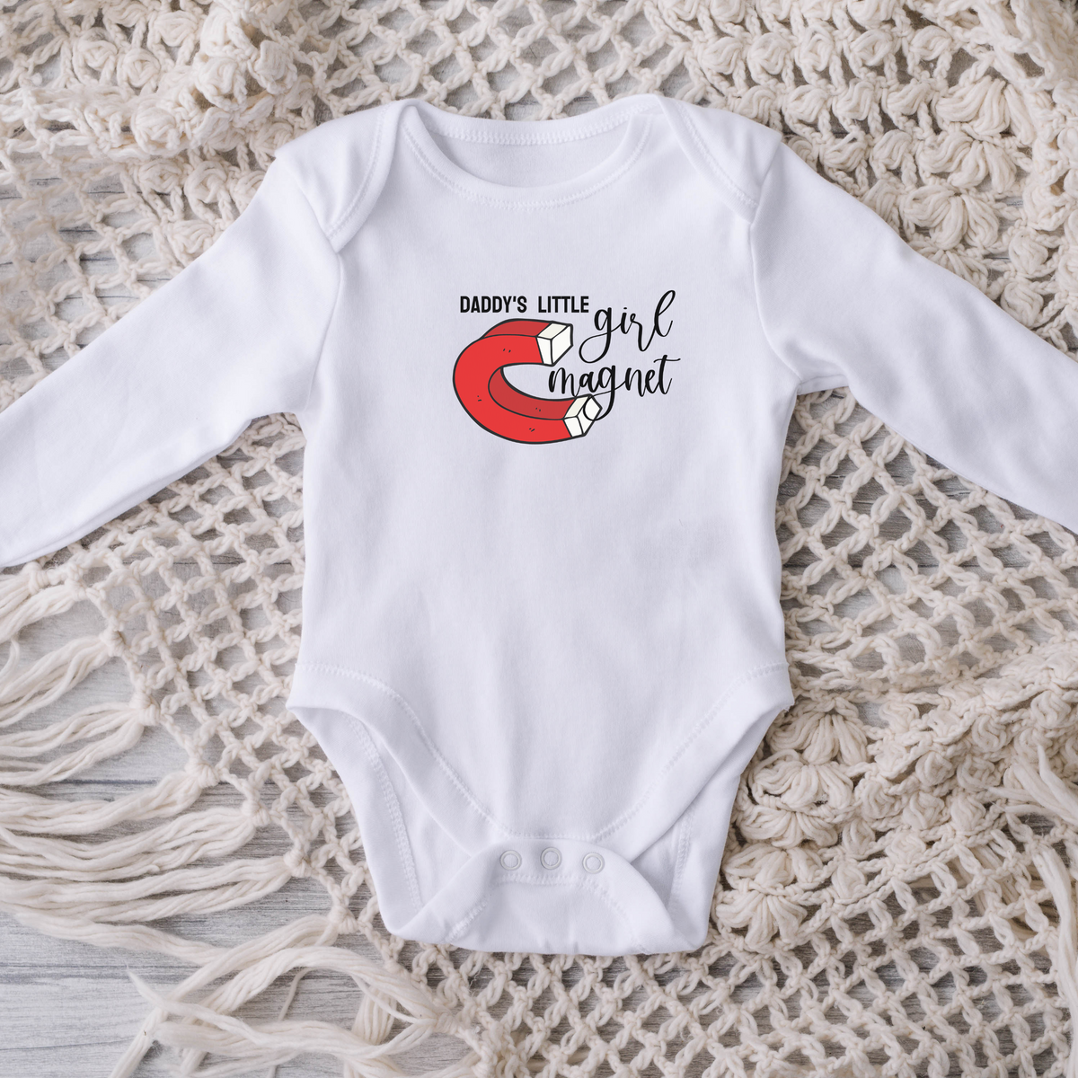 Daddy's Little Girl Magnet // Long Sleeve Bodysuit